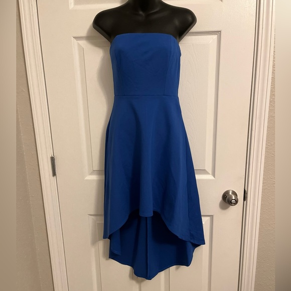 Socialite Dresses & Skirts - Socialite Blue Strapless High-Low Cocktail Dress